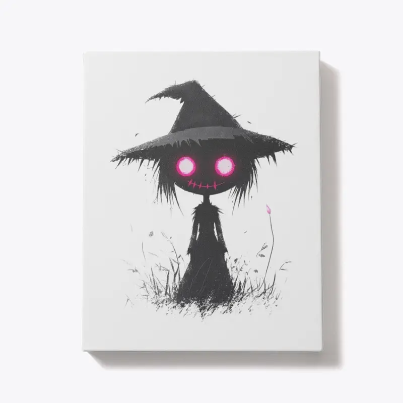 Cute and Creepy Black Witch Design