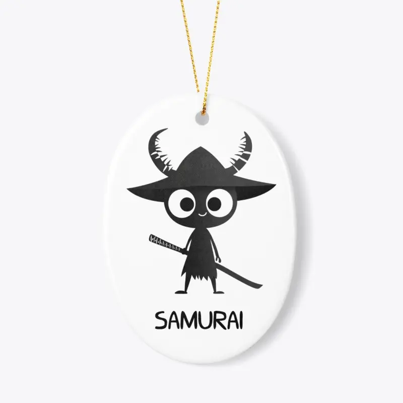 Cute Black Samurai Design