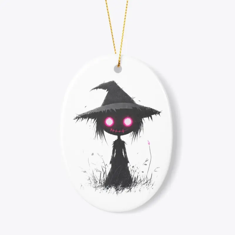 Cute and Creepy Black Witch Design