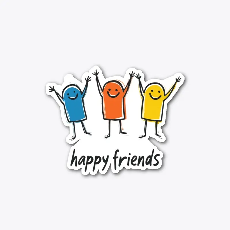 Happy Friends Funny Design