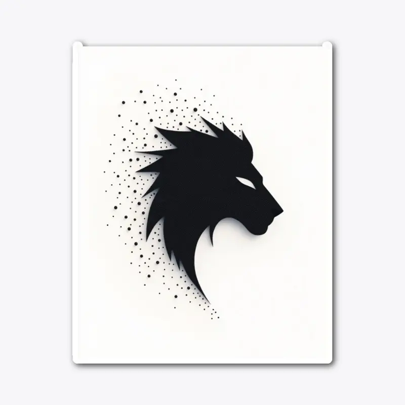 Abstract Black Lion Design