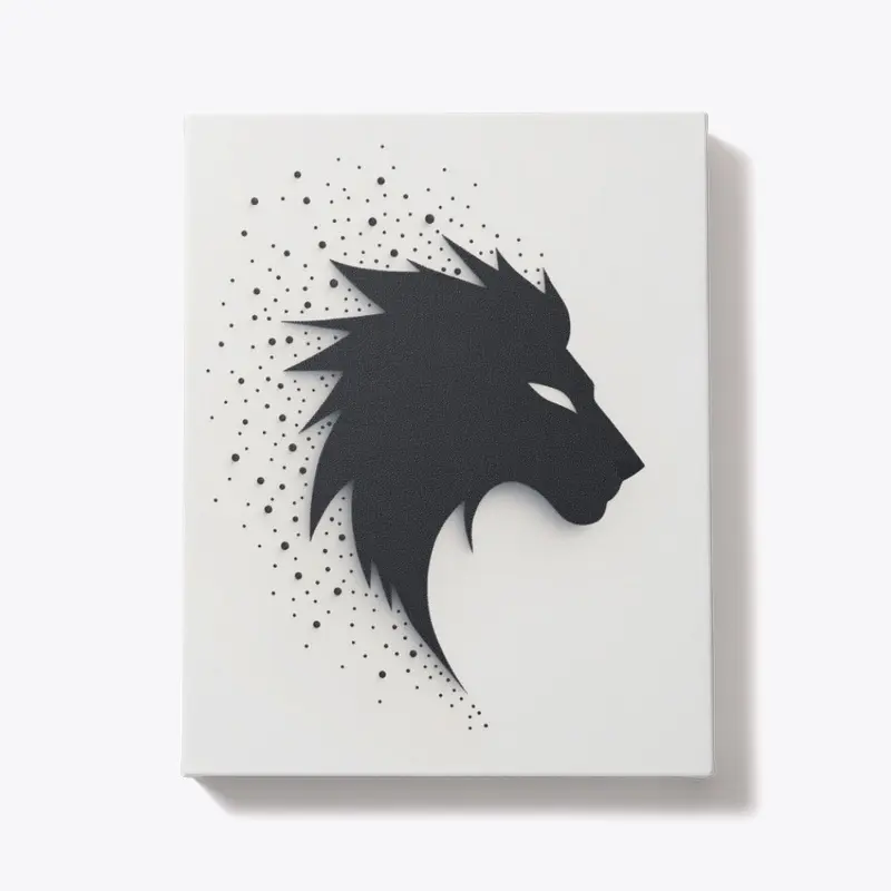 Abstract Black Lion Design