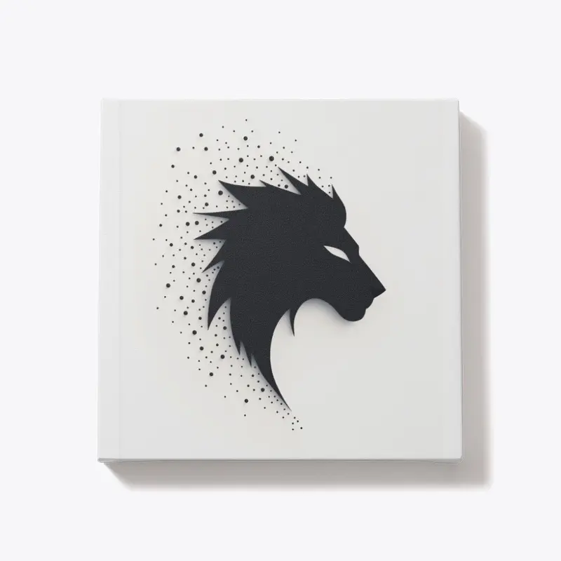 Abstract Black Lion Design