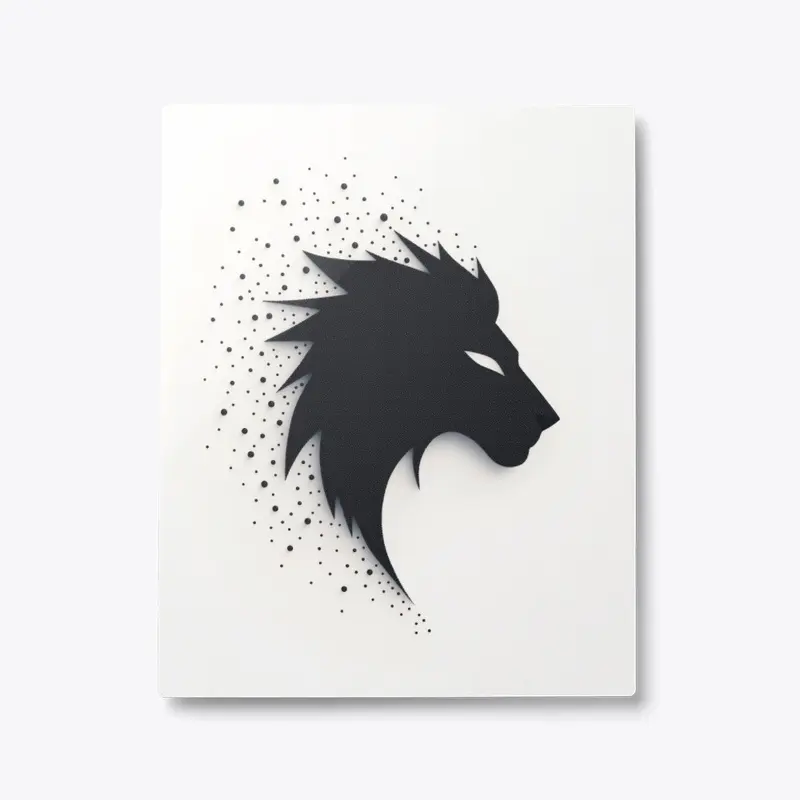 Abstract Black Lion Design