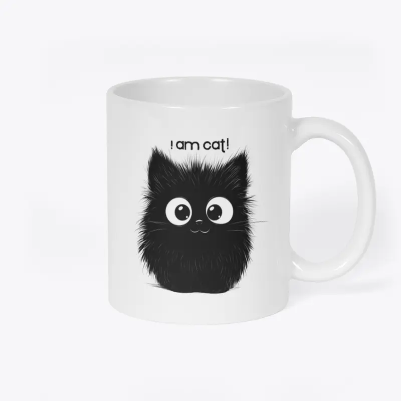 I am Cat / Cute Black Cat Design