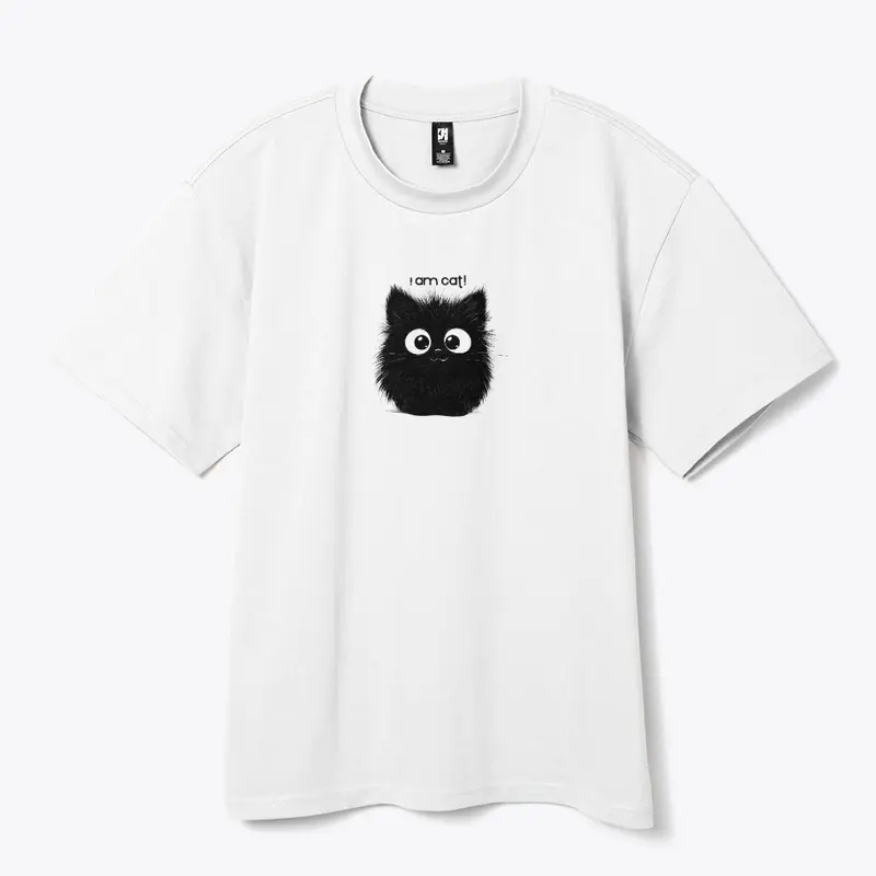 I am Cat / Cute Black Cat Design